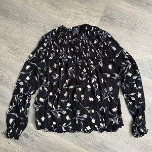 Lucky Brand Floral Blouse size Small